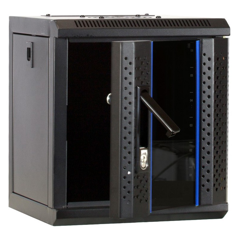 4 HE 10 Zoll Netzwerkschrank mit Glastür 312 x 310 x 264 mm (BxTxH 