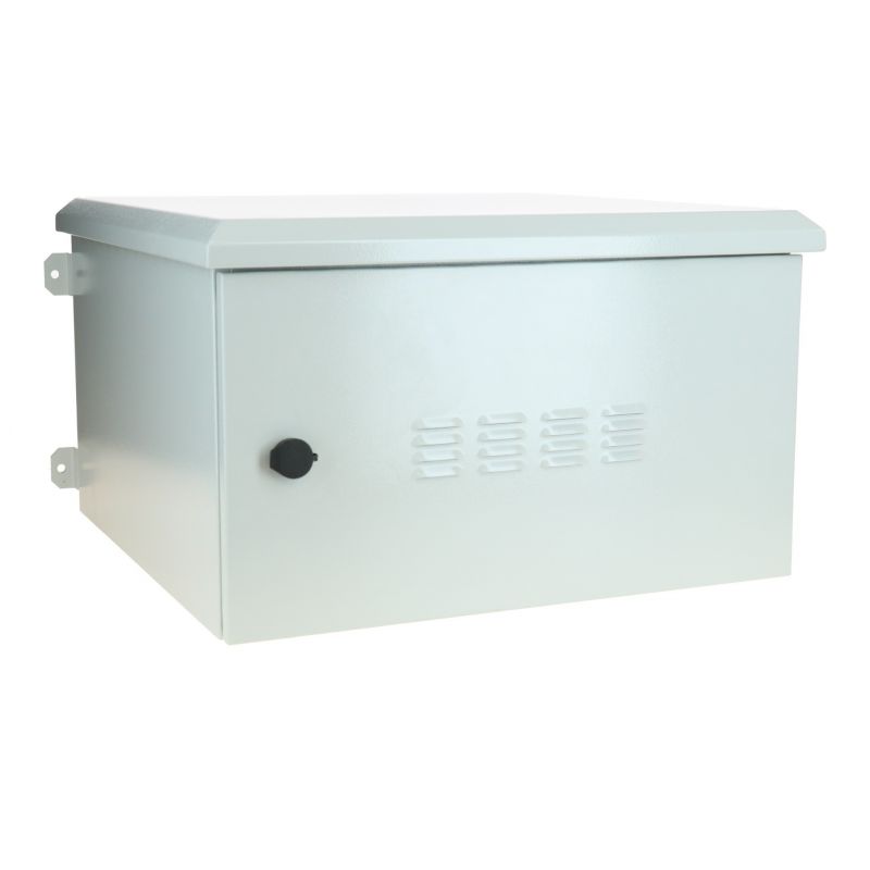 6 HE 19” Outdoor Serverschrank zur Wandmontage IP55 - 600 x 600 x 368mm 