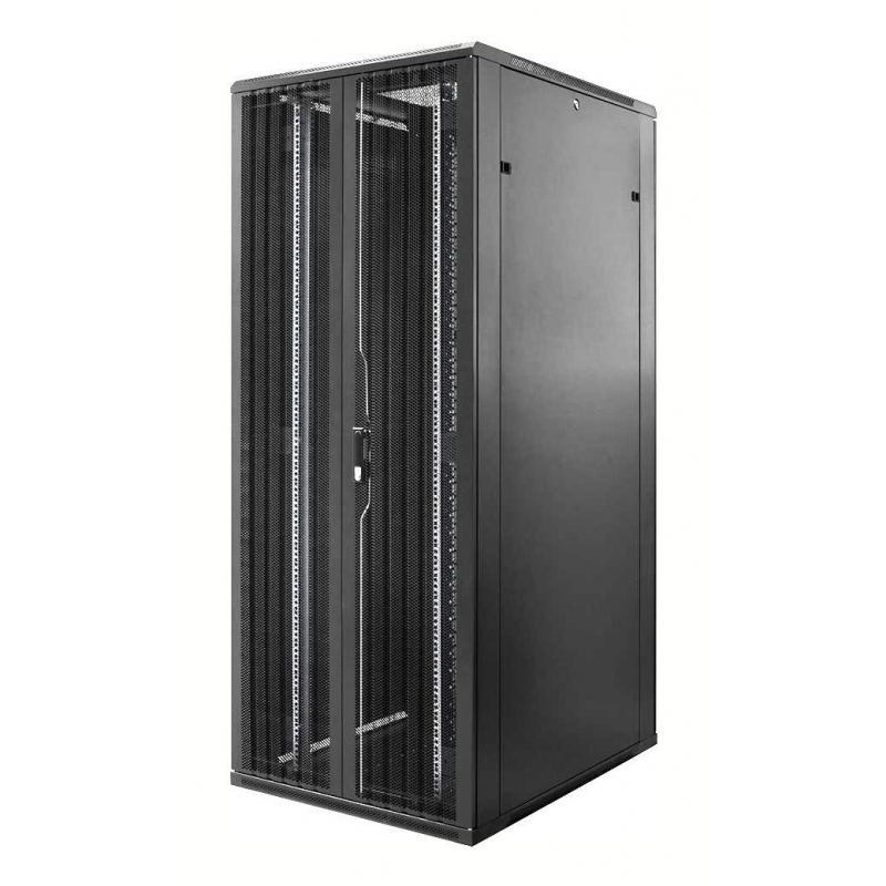 47 HE 19” Serverschrank, mit perforierten Doppelflügelttüren (BxTxH) 800 x 1000 x 2200mm 