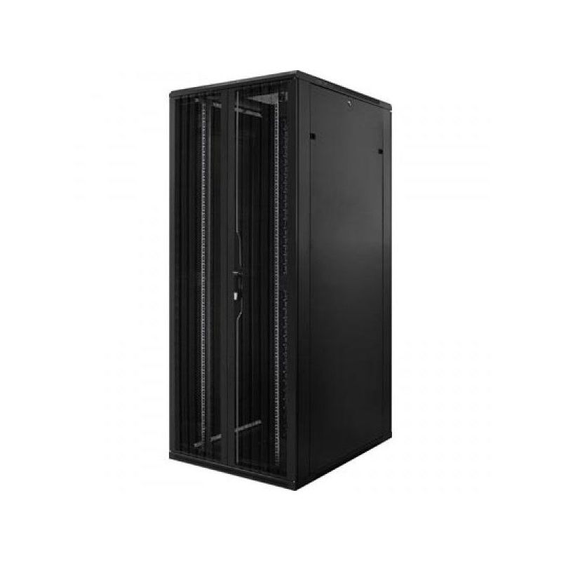 42 HE 19” Serverschrank, mit perforierten Doppelflügeltüren vorne und hinten (BxTxH) 800 x 1200 x 2000mm 