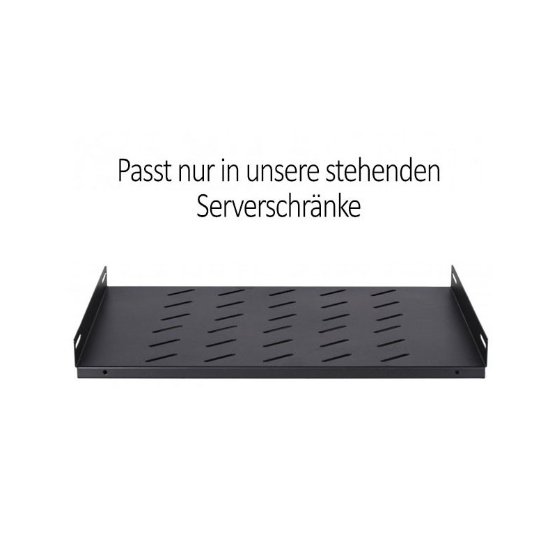 Schwerlast Regalboden 1 HE für Netzwerkschrank 800 mm tief - 100 kg