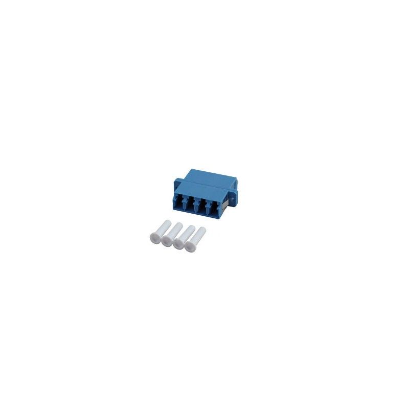Singlemode Kupplung 4-fach LC-LC Quad - blau