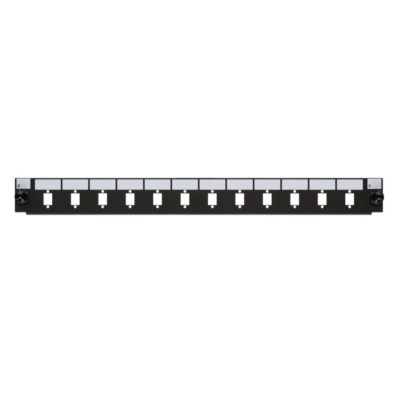 Front LC/SC 12 Ports, schwarz Duplex/Simplex für 19" Patchpanel