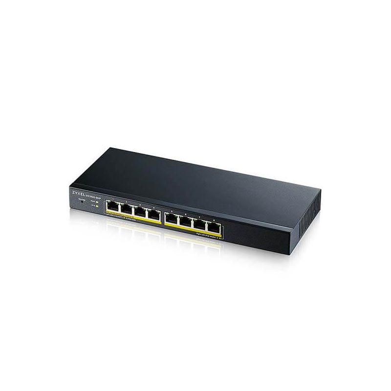 Zyxel Managed PoE+ Switch GS1900 - 8 Ports