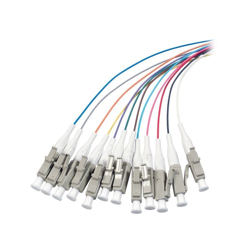 Set OS2 Glasfaser Pigtail LC/PC - multicolor