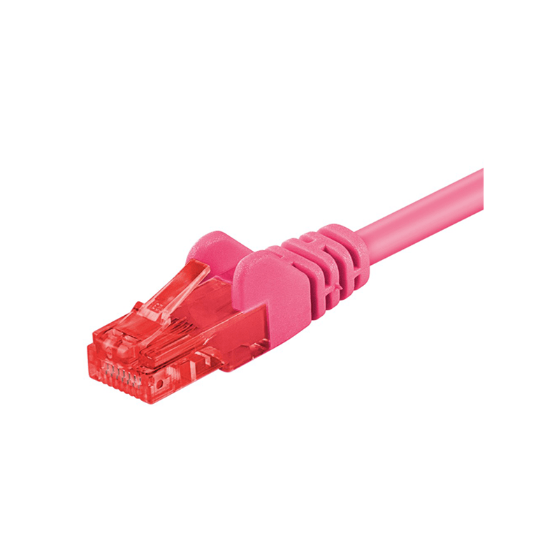 CAT6 Kabel U/UTP - 0,50 Meter - rosa - CCA